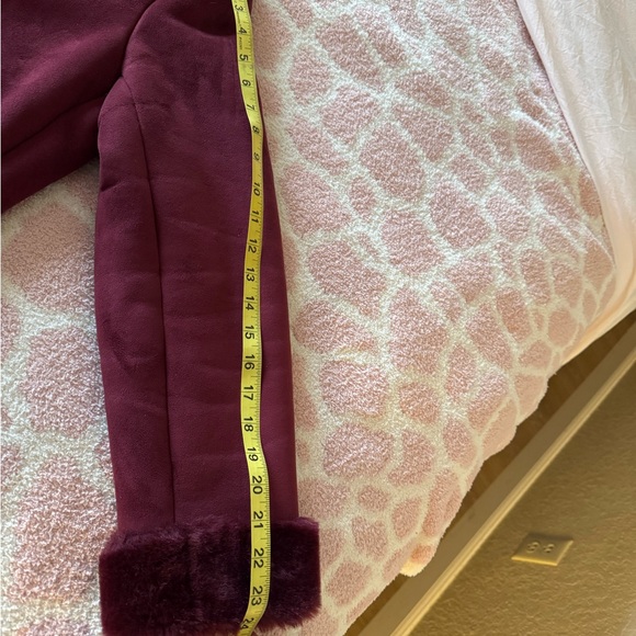 Coaco New York womens burgundy coat faux fur lined trim size S. - Picture 8 of 13